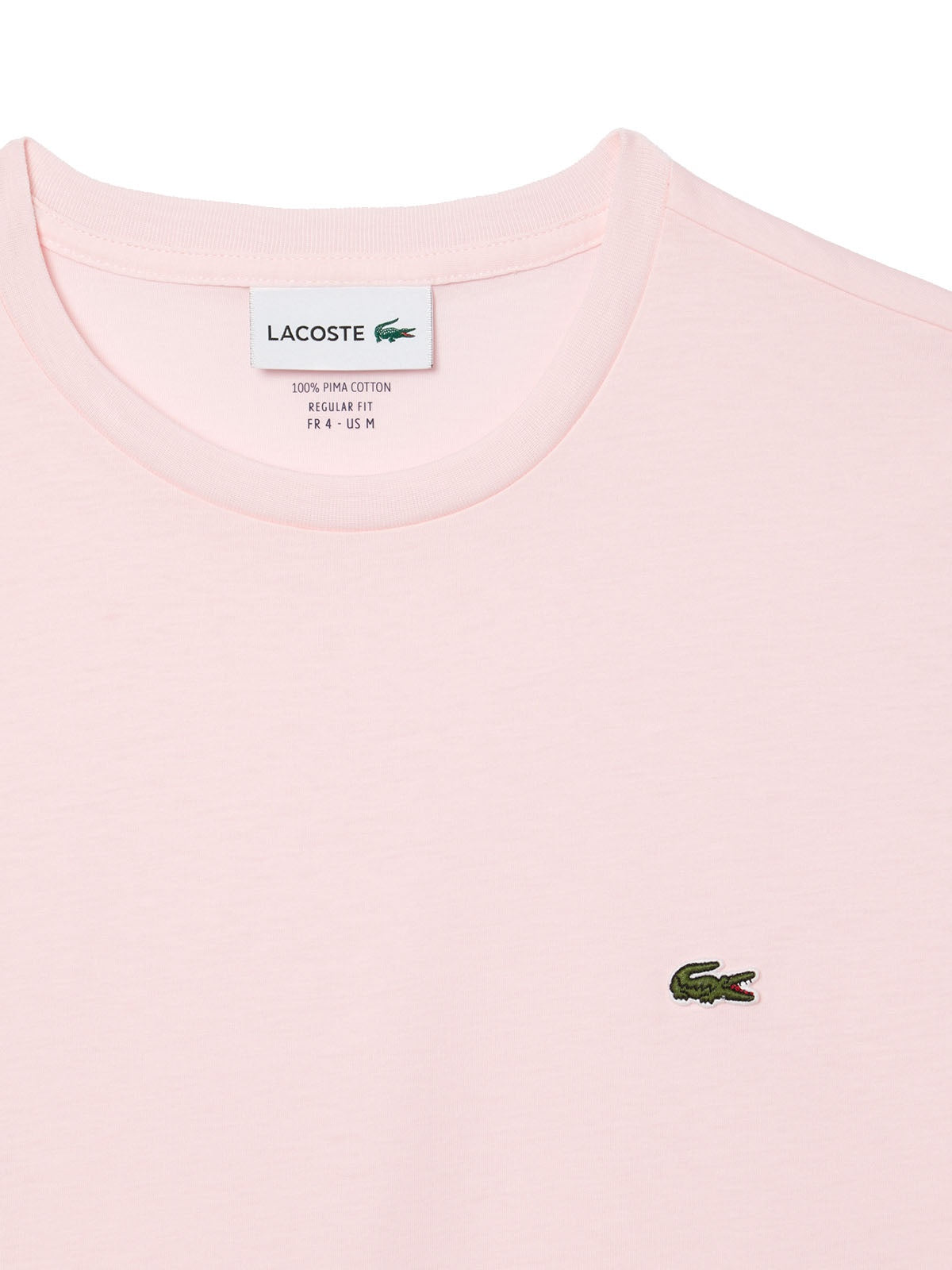 T-shirt Uomo Lacoste - T-Shirt A Girocollo In Jersey Di Cotone Pima - Rosa