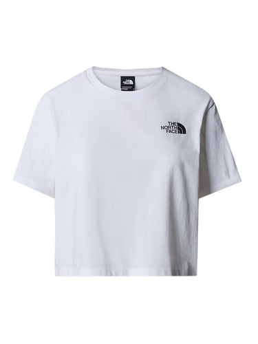 T-shirt Donna The North Face - W's Simple Dome Cropped Slim Tee - Bianco