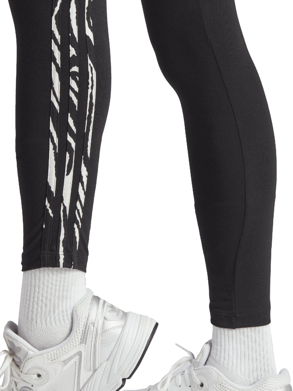 Leggings Donna Adidas - 3-Stripes Zebra Animal Infill Tights - Nero