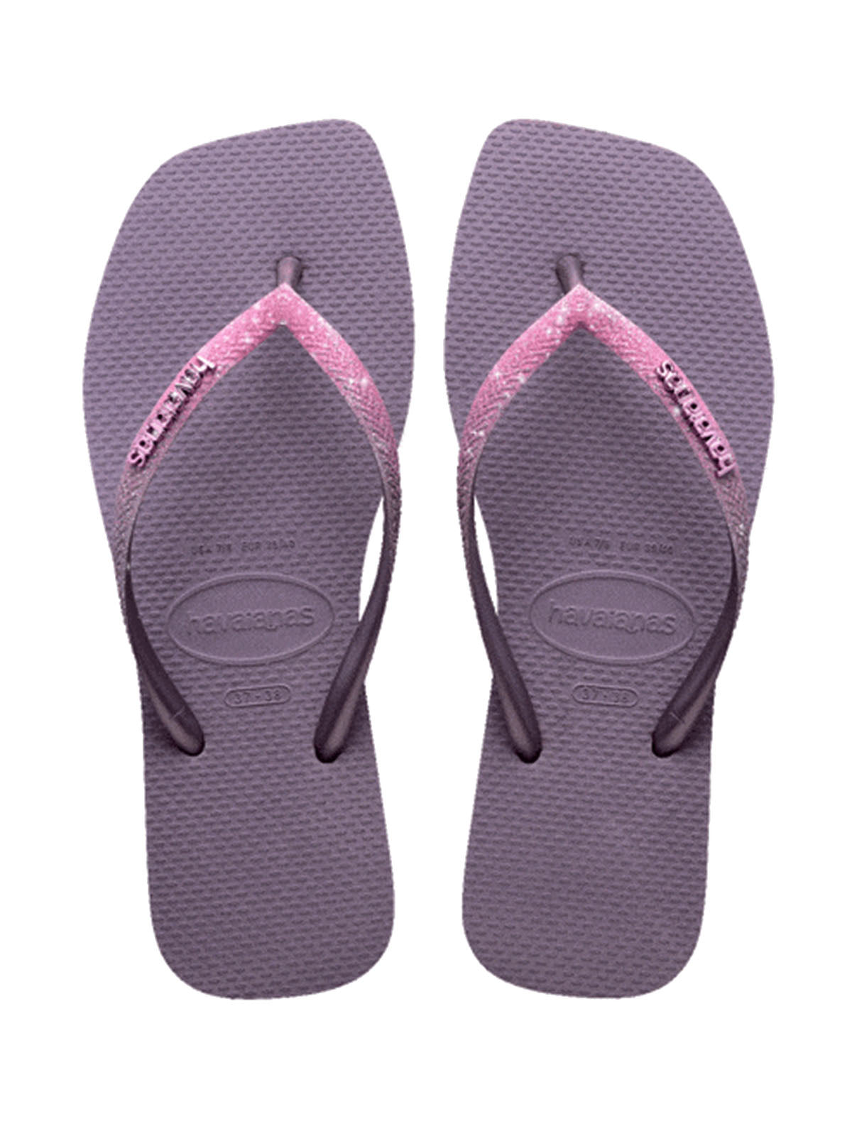 Havaianas Women's Flip Flops - Havaianas Square Glitter - Purple