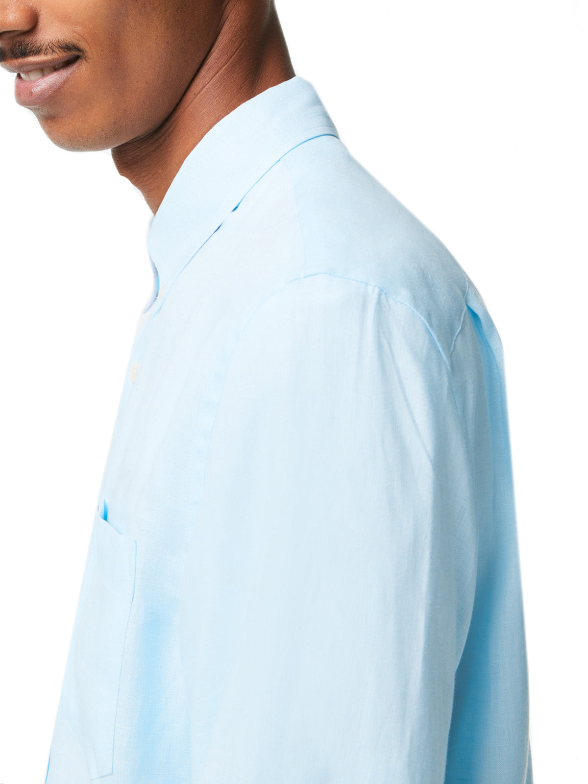 Camicie casual Uomo Lacoste - Camicia Da Uomo Di Lino Lacoste Regular Fit - Celeste