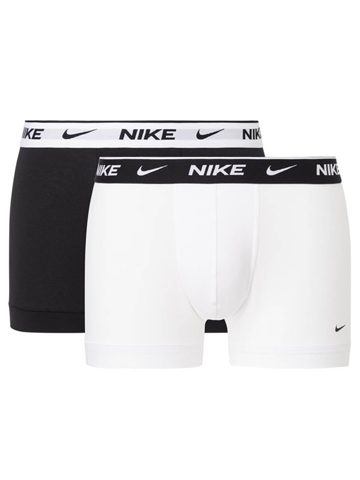 Boxer aderenti Uomo Nike - Nike Everyday Cotton Stretch Trunk 2Pk - Nero