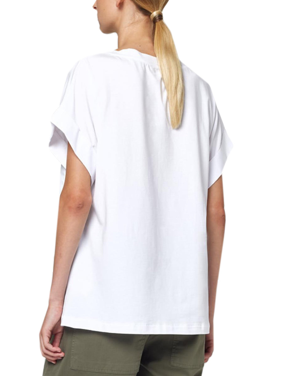 Bluse e camicie Donna Alpha Studio - Giro M/M Tasca Easy Jersey - Bianco