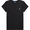 T-shirt Donna Ralph Lauren - Maglietta Girocollo In Jersey Di Cotone - Nero
