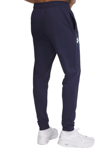 Pantaloni Uomo Under Armour - Jogger Ua Rival Terry Logo - Blu