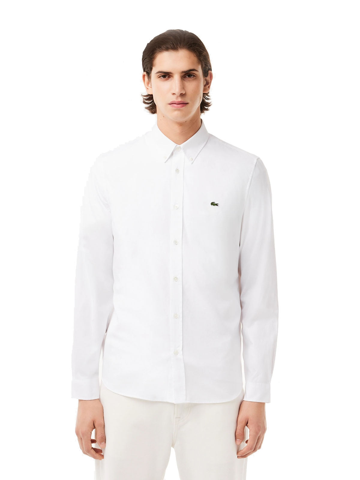 Camicie casual Uomo Lacoste - Camicia In Cotone Di Alta Qualità Regular Fit - Bianco