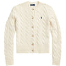 Cardigan Donna Ralph Lauren - Cardigan A Trecce In Lana E Cashmere - Bianco