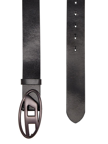 Cinture Uomo Diesel - B-1Dr Cintura Con Fibbia A D In Argento - Nero