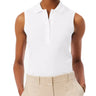 Polo Donna Lacoste - Stretch Cotton Piqué Sleeveless Polo - Bianco