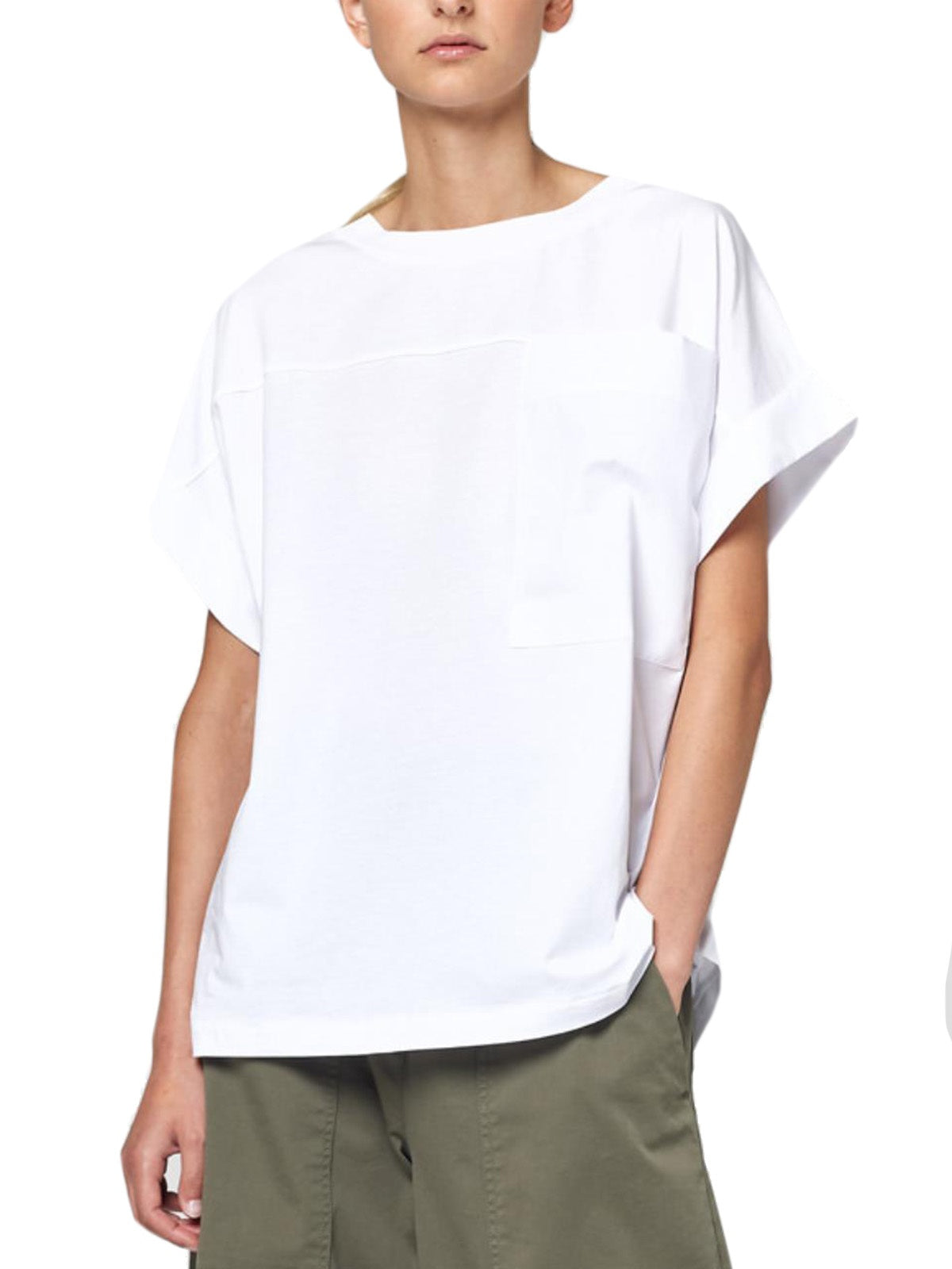 Bluse e camicie Donna Alpha Studio - Giro M/M Tasca Easy Jersey - Bianco