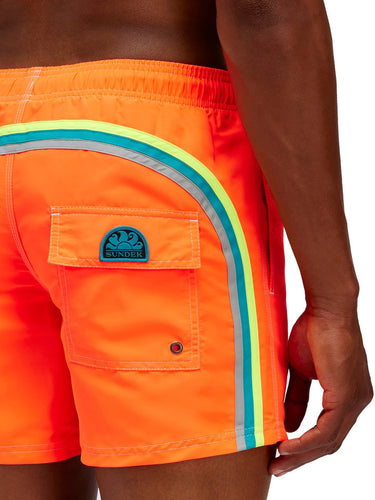 Pantaloncini e calzoncini Uomo Sundek - Costume Da Bagno Vita Elasticata Iconic Taffeta - Arancione