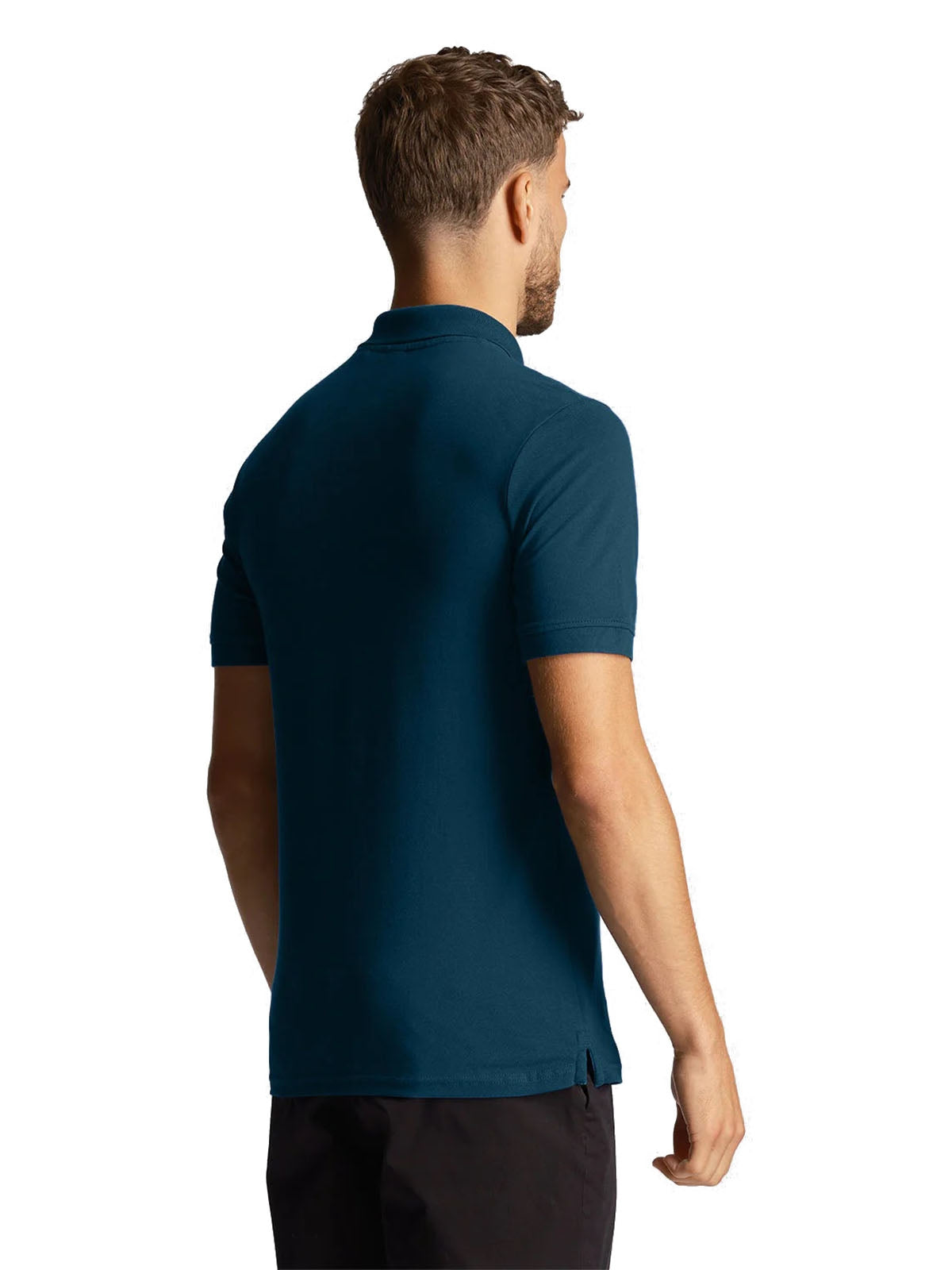 Polo Uomo Lyle & Scott - Regular Fit Organic Cotton Plain Polo Shirt - Blu