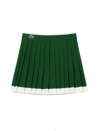 Gonne Donna Lacoste - Gonna Elasticizzata Ultra Dry Tennis Heritage - Verde