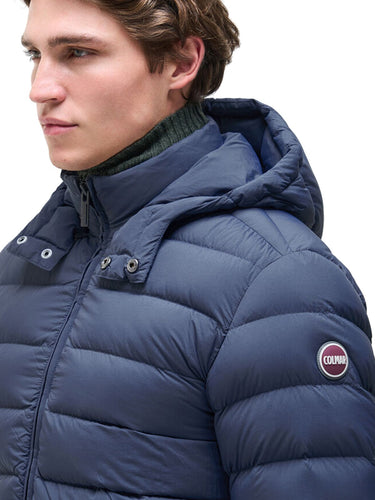 Giacche Uomo Colmar - Piumino Con Cappuccio Staccabile - Blu