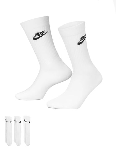 Calze Unisex Nike - Calze Sportswear Everyday Essential - 3 Paia - Bianco
