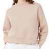 Felpe senza cappuccio Donna Lacoste - Felpa Oversize Double Face In Jersey - Beige