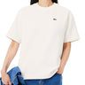 T-shirt Donna Lacoste - T-Shirt Oversize Double Face In Pique' - Bianco