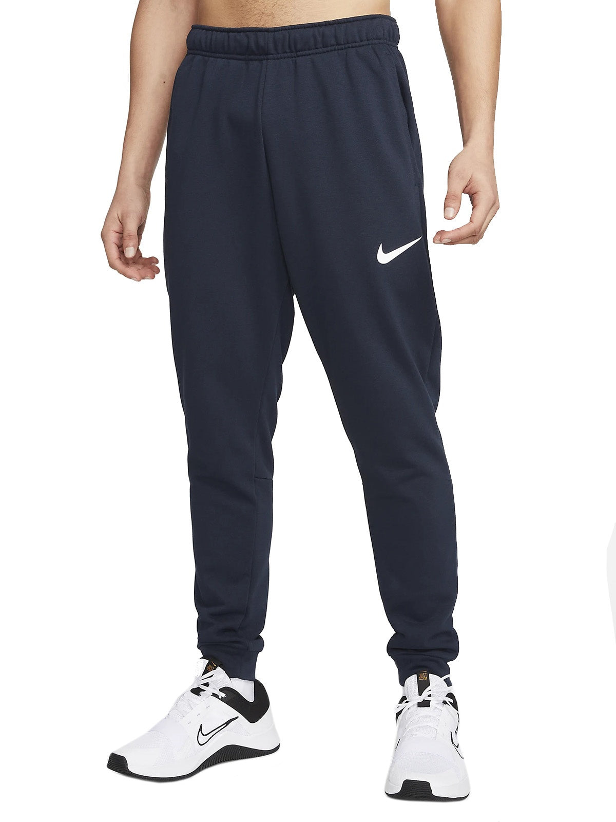 Pantaloni Uomo Nike - Pantaloni Fitness Dri-Fit Affusolati In Fleece - Blu