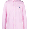 Camicie casual Uomo Ralph Lauren - Camicia In Popeline Stretch A Righe Slim-Fit - Rosa