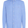 Camicie casual Uomo Tommy Hilfiger - Camicia In Lino Pigment Dyed Regular Fit - Blu