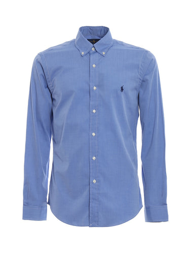 Camicie casual Uomo Ralph Lauren - Slim Fit Natural Stretch Poplin Shirt - Blu