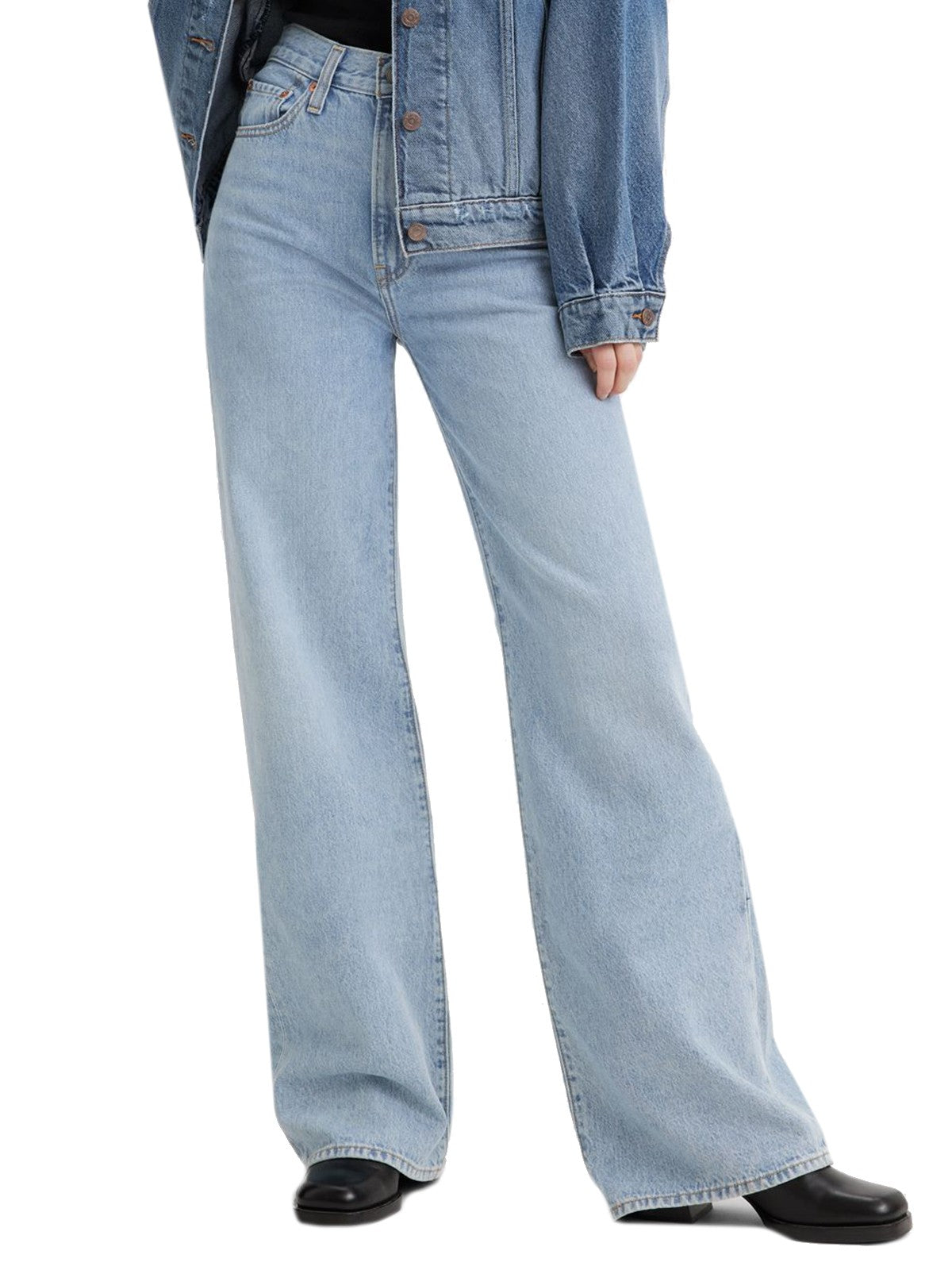 Jeans Donna Levi's - Ribcage Wide Leg H223 Jeans - Far And Wide - Blu