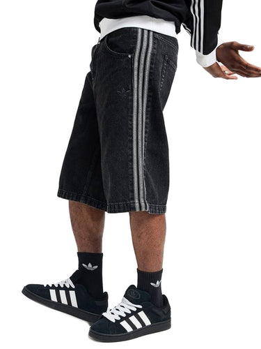 Pantaloncini Uomo Adidas - Adicolor Denim Firebird Shorts - Nero