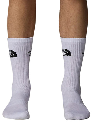Calze Uomo The North Face - Calze Multi Sport Cushion Crew - Pacco Da 3 - Bianco
