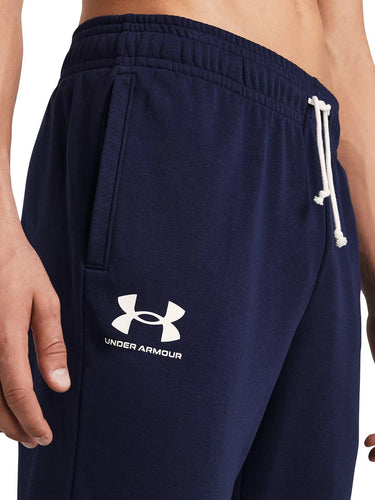 Pantaloni Uomo Under Armour - Jogger Ua Rival Terry - Blu