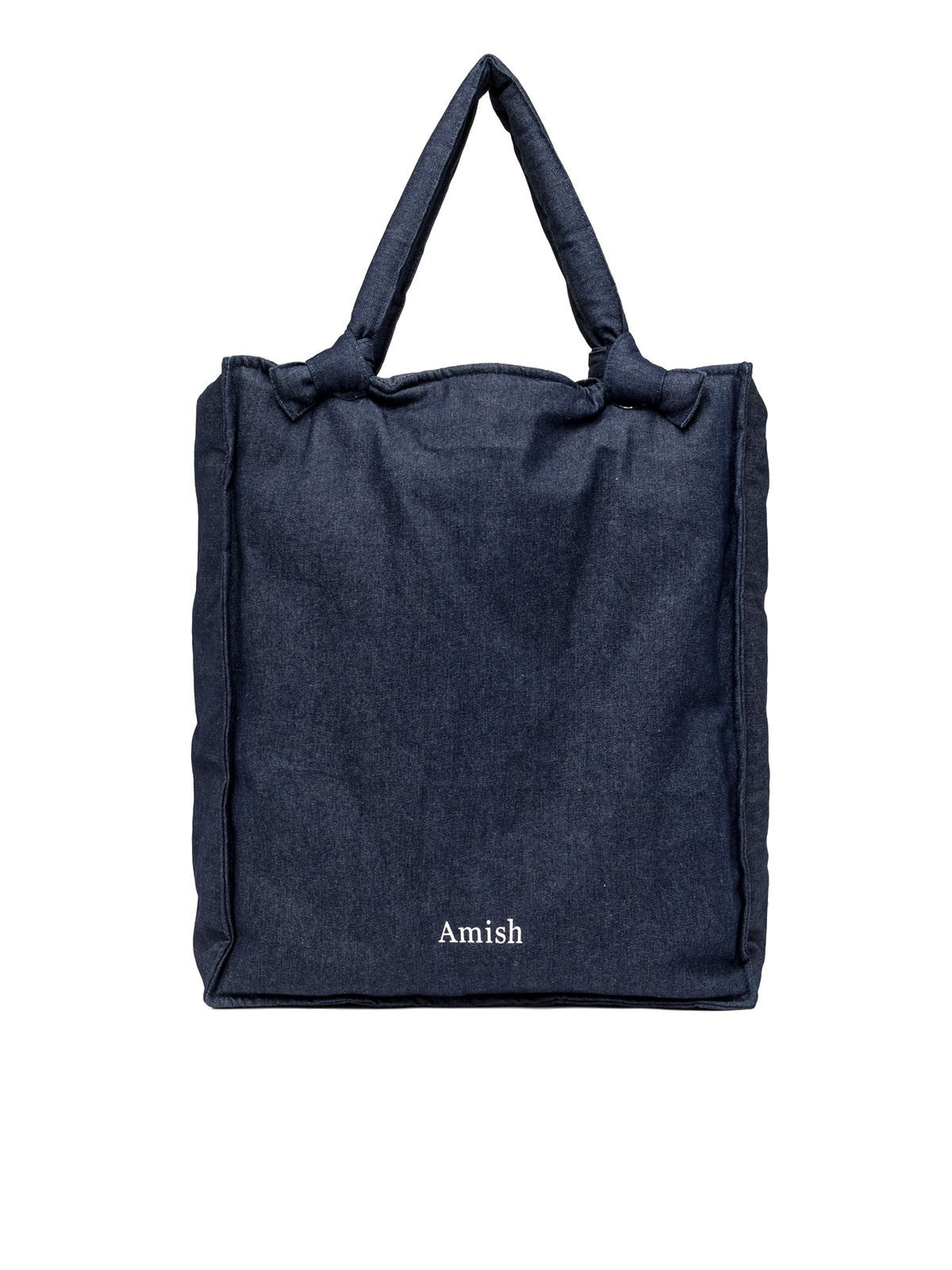 Borse Tote Donna Amish - Shopper Pillow In Denim - Blu