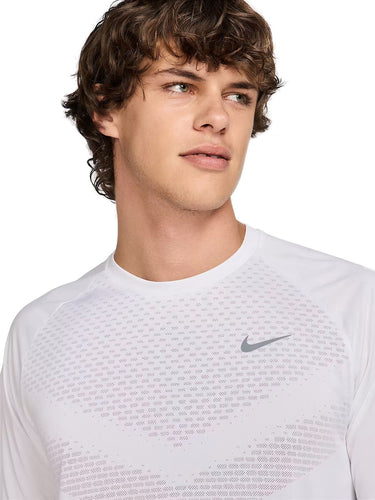 T-shirt Uomo Nike - T-Shirt Da Running A Manica Corta In Dri-Fit - Bianco