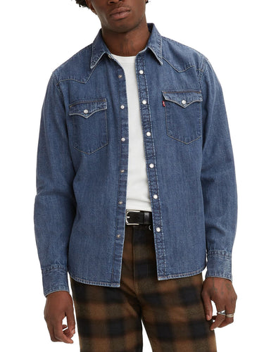Camicie casual Uomo Levi's - Camicia Western Barstow Taglio Standard - Blu