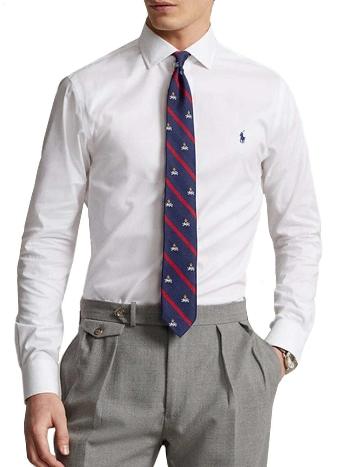 Camicie casual Uomo Ralph Lauren - Slim Fit Poplin Natural Stretch Shirt - Bianco