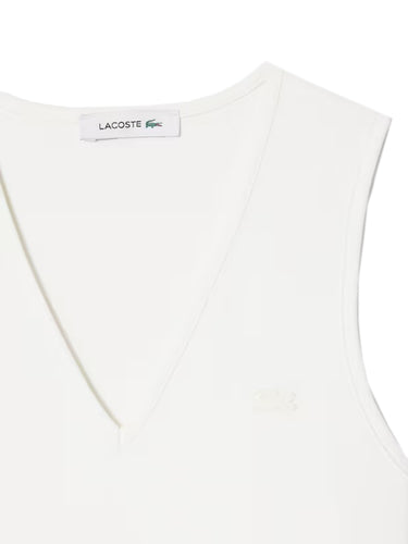 Vestiti casual Donna Lacoste - Abito Lungo Plissettato - Bianco