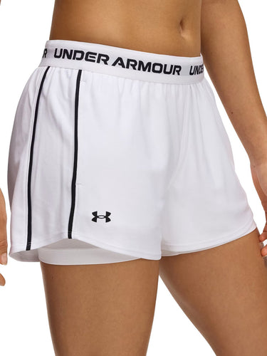Pantaloncini Donna Under Armour - Shorts Ua Tech Play Up 2In1 - Bianco