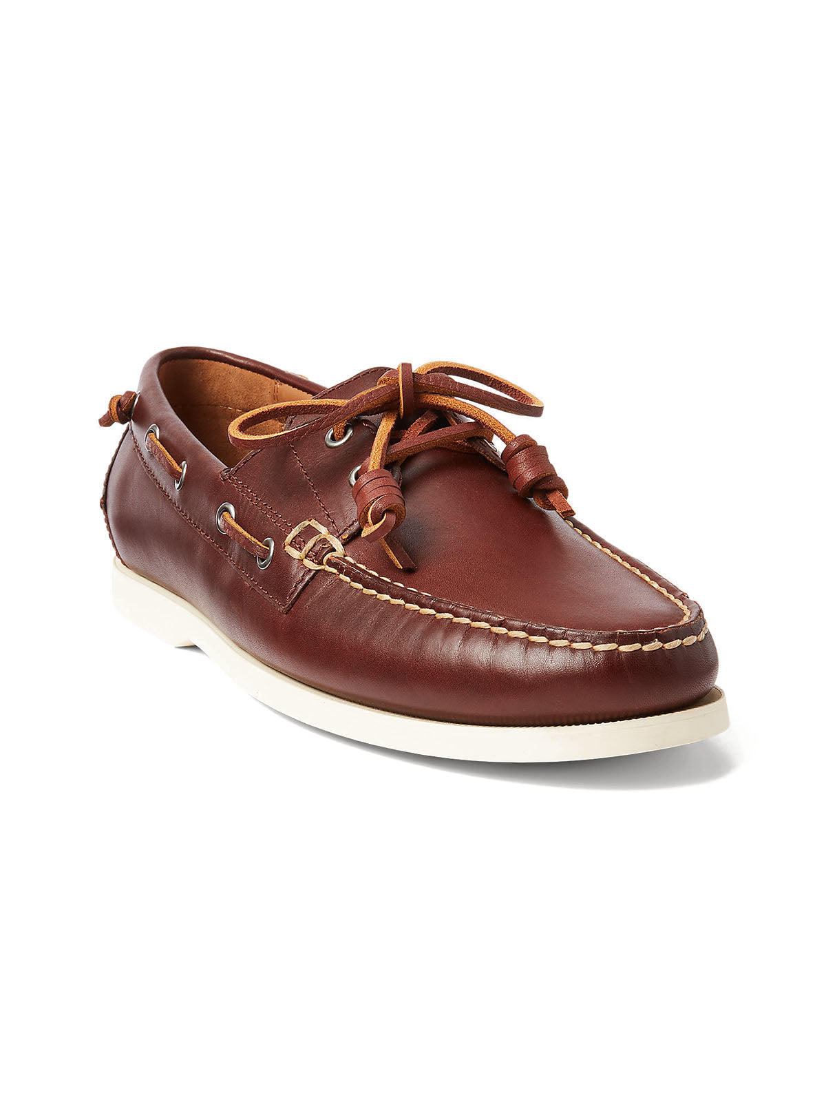 Scarpe da barca Uomo Ralph Lauren - Merton Leather Boat Shoes - Marrone