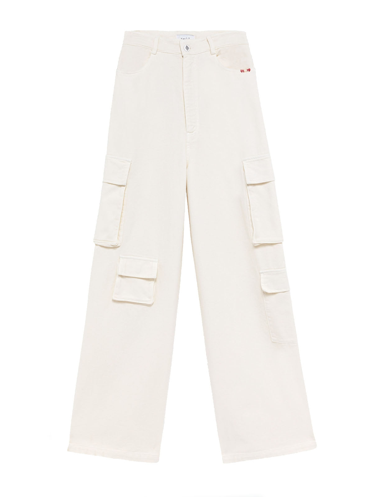 Jeans Donna Amish - Jeans Combat - Bianco
