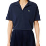 Polo Donna Lacoste - Polo Fluida Relaxed Fit In Pique' - Blu