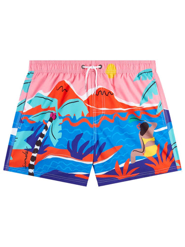 Pantaloncini e calzoncini Uomo Sundek - Costume Da Bagno Corto Vita Elasticata Stampato - Multicolore