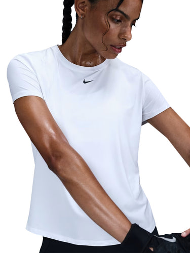 T-shirt Donna Nike - Top A Manica Corta In Dri-Fit - Bianco