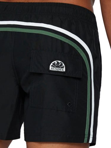 Pantaloncini e calzoncini Uomo Sundek - Costume Da Bagno Corto Vita Elasticata Repreve® - Nero