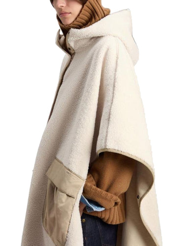 Giacche Donna Woolrich - Giacca Mixed Sherpa Cape - Avorio