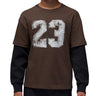 Maglie a manica lunga Ragazzo Jordan - T-Shirt Giordania Mvp - Marrone