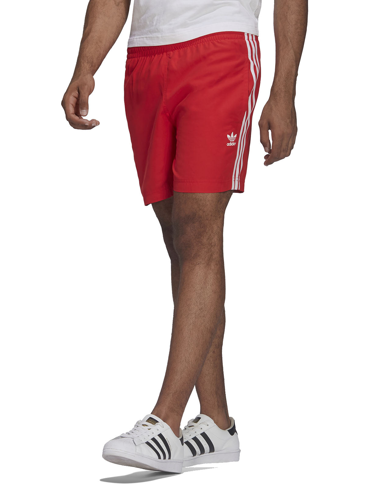 Pantaloncini e calzoncini Uomo Adidas - Adicolor Classics 3-Stripes Swim Shorts - Rosso