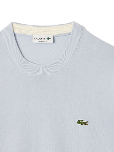 Maglioni Uomo Lacoste - Pullover Con Collo Rotondo In Cotone Biologico - Celeste