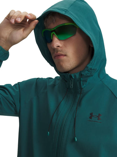 Giacche Uomo Under Armour - Giacca Ua Stretch Woven Windbreaker - Turchese