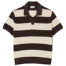 Polo Uomo Lacoste - Polo A Strisce Manica Corta - Marrone