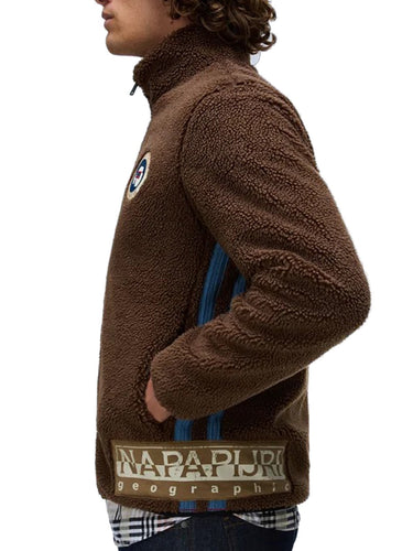 Giacche Uomo Napapijri - Giacca T-Archive Fleece Fz Demitasse - Marrone