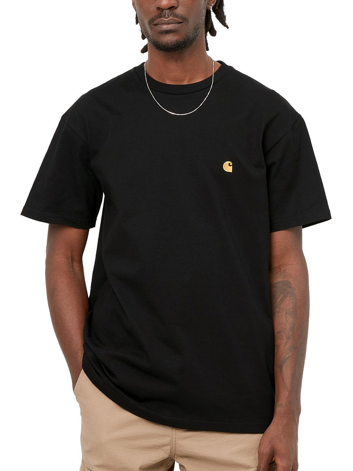 T-shirt Uomo Carhartt Wip - S/S Chase T-Shirt - Nero