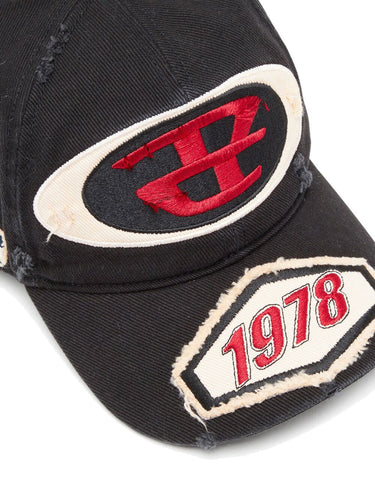 Cappellini da baseball Uomo Diesel - Cappello Baseball C-Braff Ricamato - Nero
